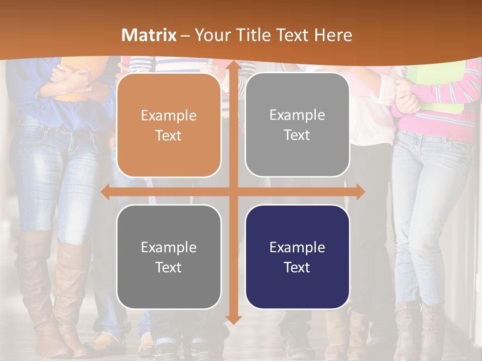 Group Of Students PowerPoint Template