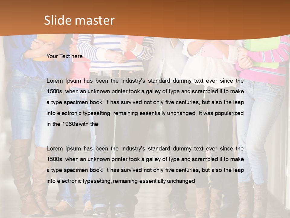 Group Of Students PowerPoint Template