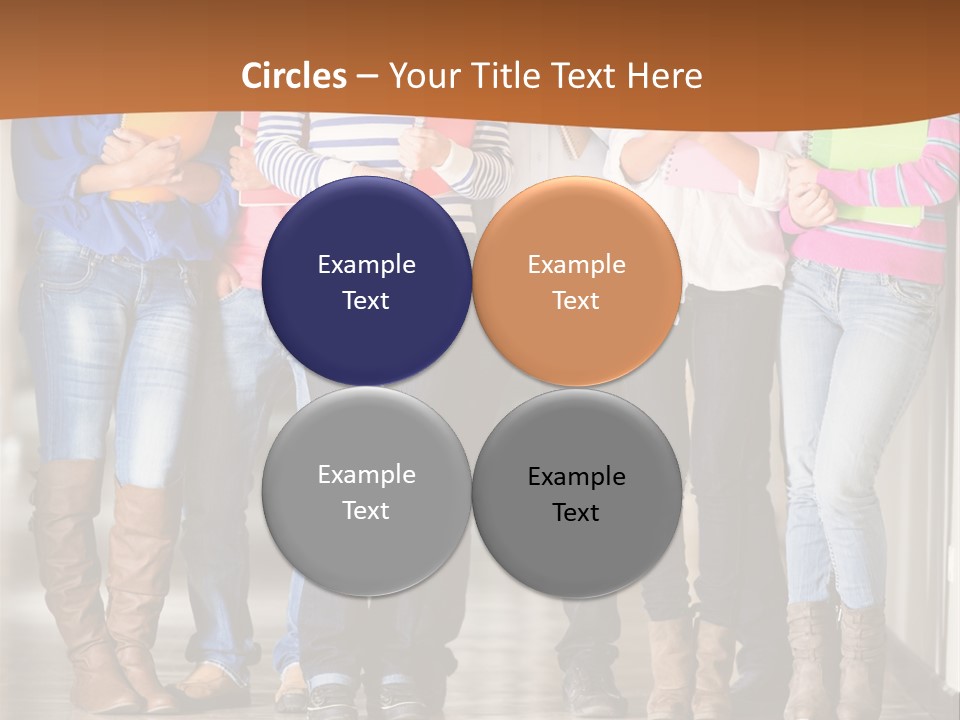 Group Of Students PowerPoint Template