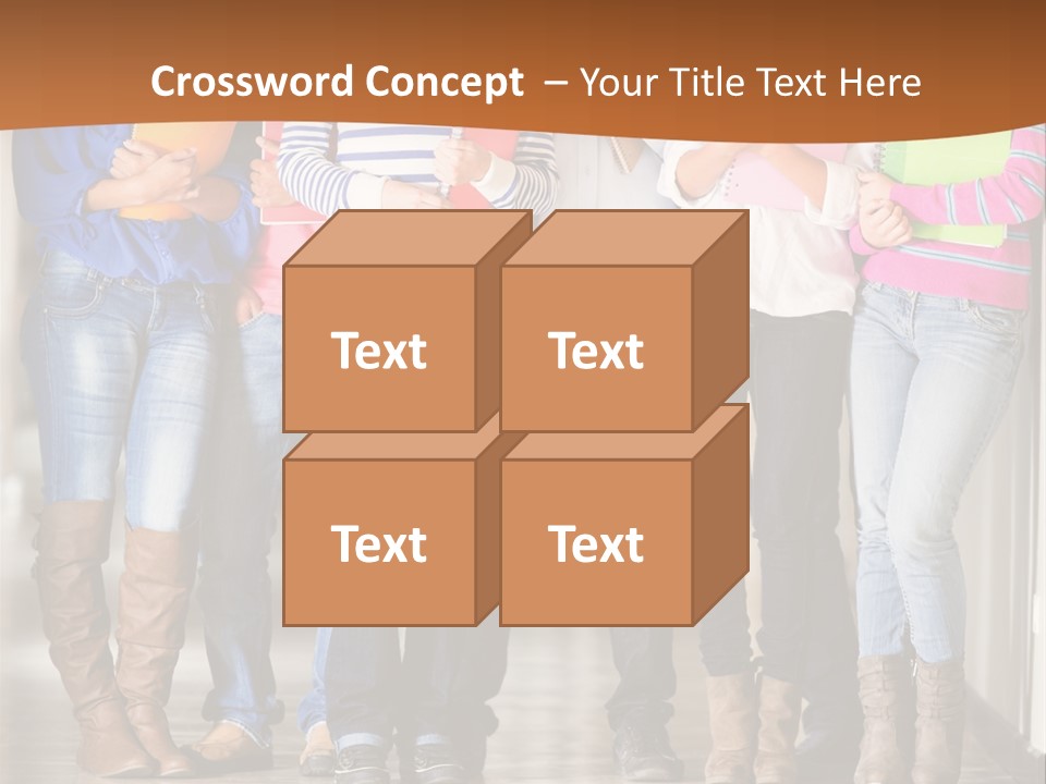 Group Of Students PowerPoint Template