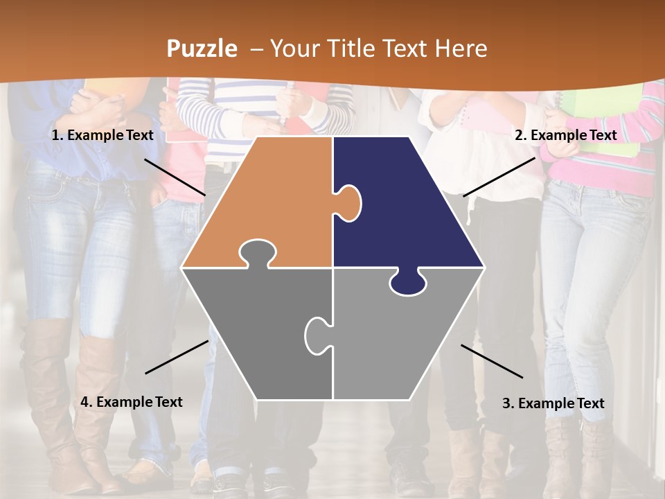 Group Of Students PowerPoint Template