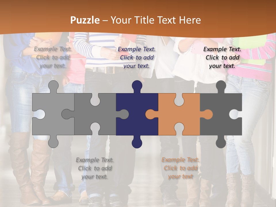 Group Of Students PowerPoint Template