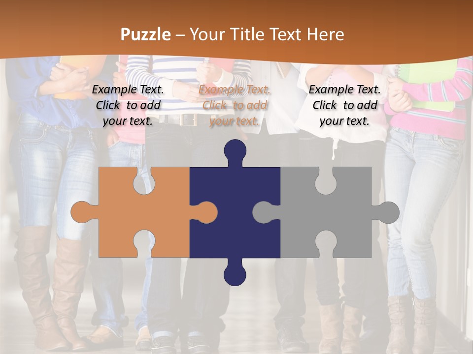 Group Of Students PowerPoint Template