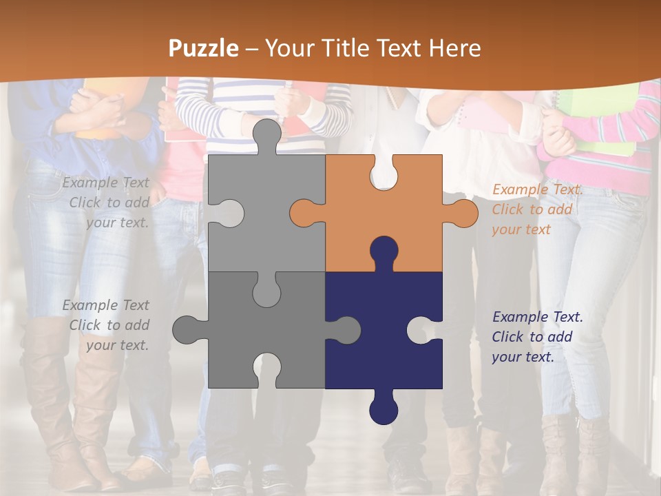 Group Of Students PowerPoint Template