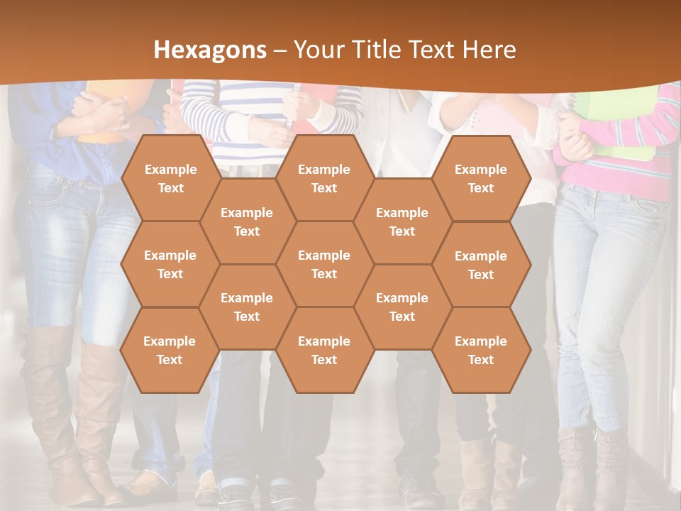 Group Of Students PowerPoint Template