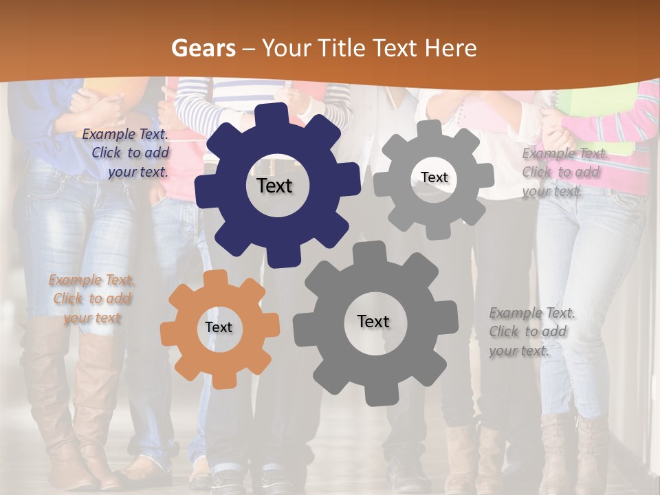 Group Of Students PowerPoint Template