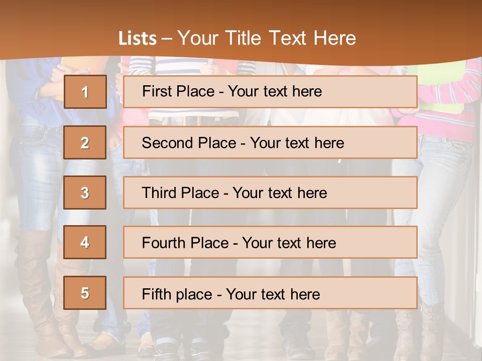 Group Of Students PowerPoint Template