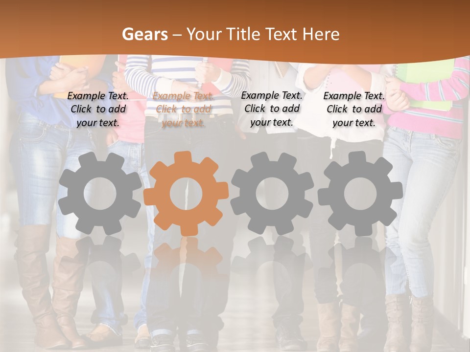 Group Of Students PowerPoint Template