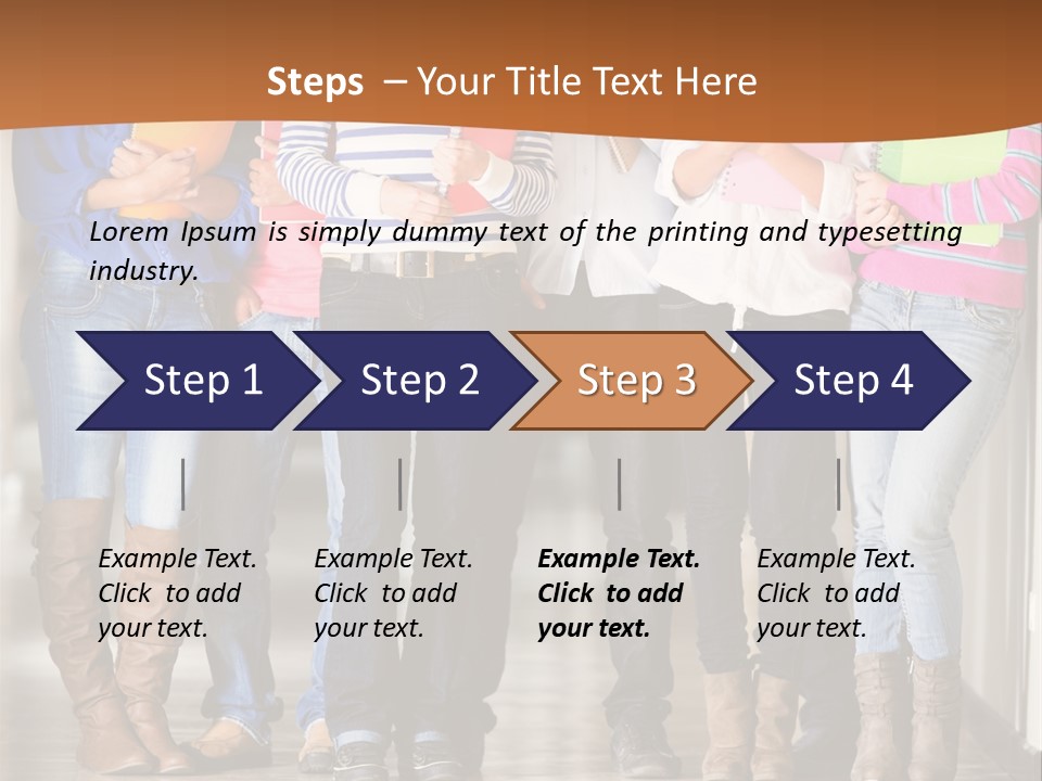 Group Of Students PowerPoint Template