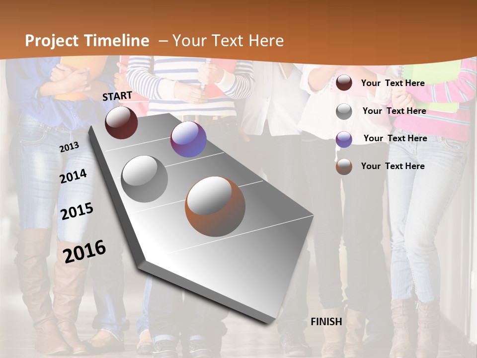 Group Of Students PowerPoint Template