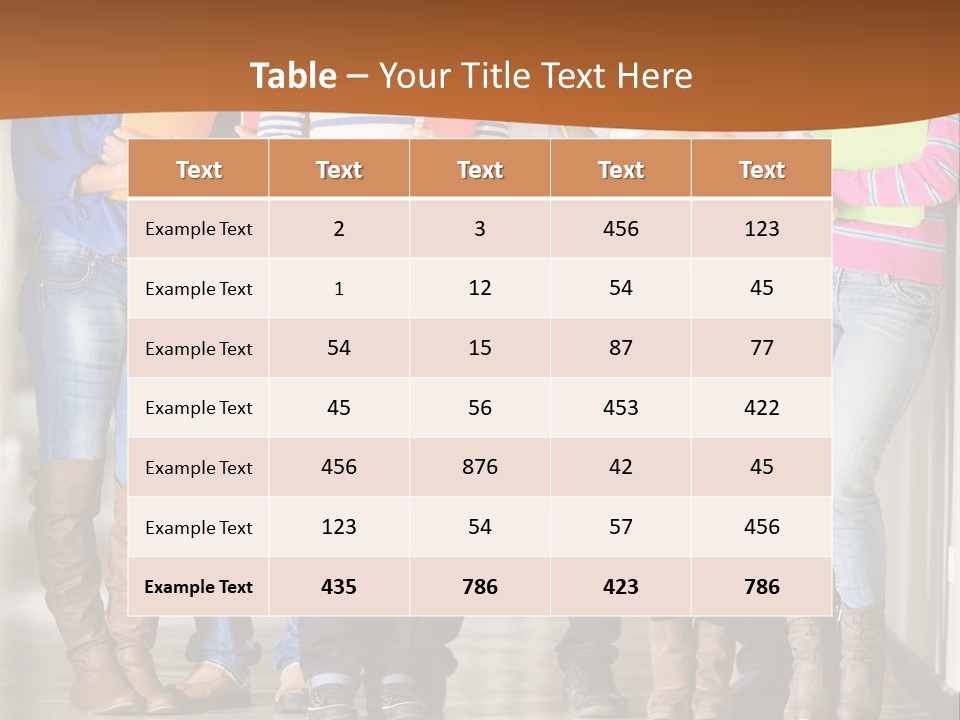 Group Of Students PowerPoint Template