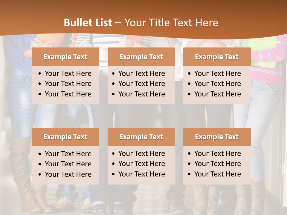 Group Of Students PowerPoint Template