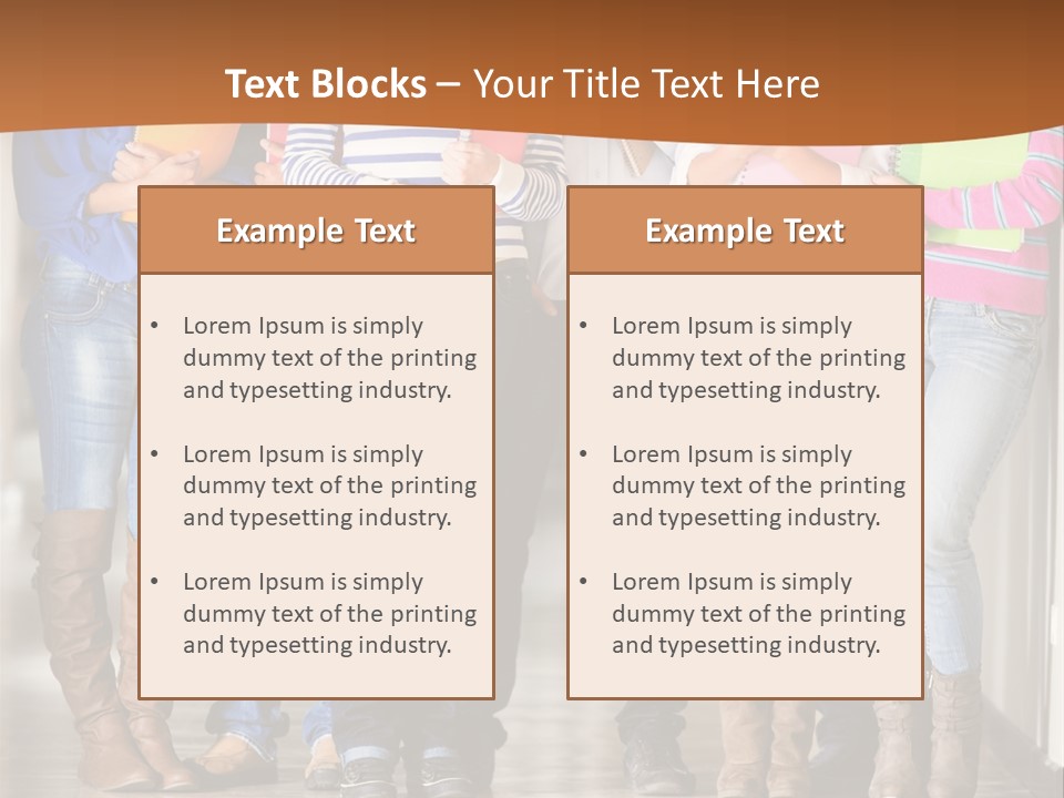 Group Of Students PowerPoint Template