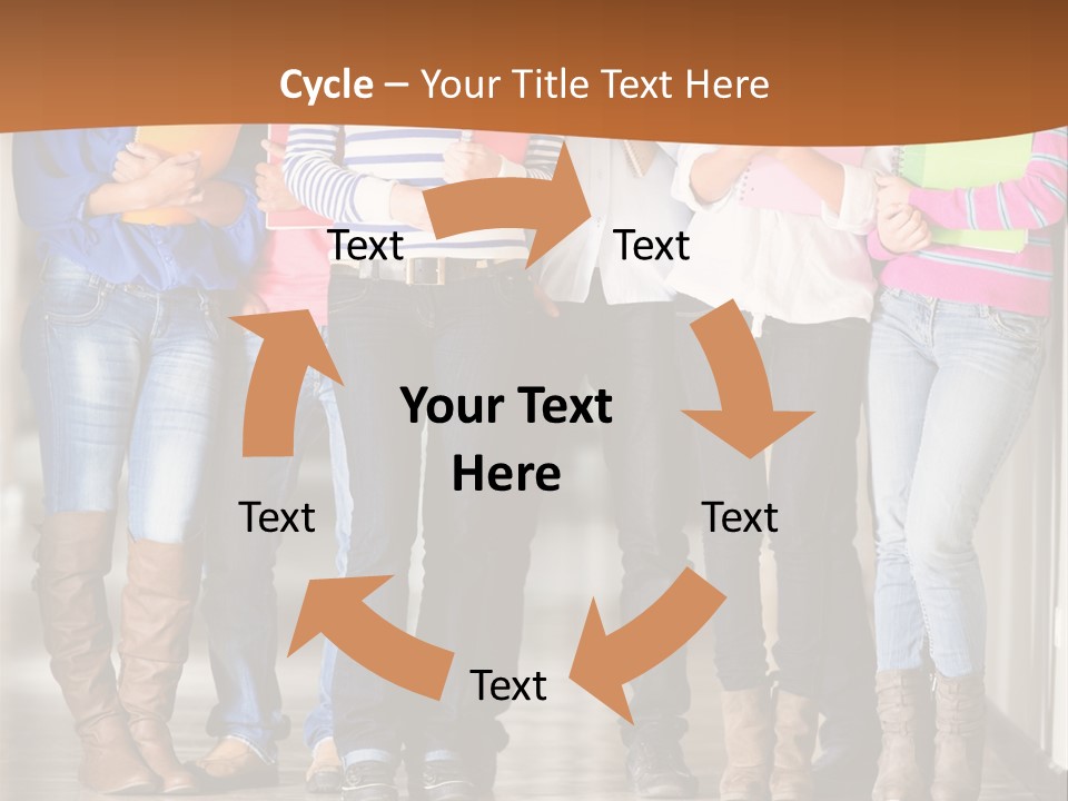 Group Of Students PowerPoint Template