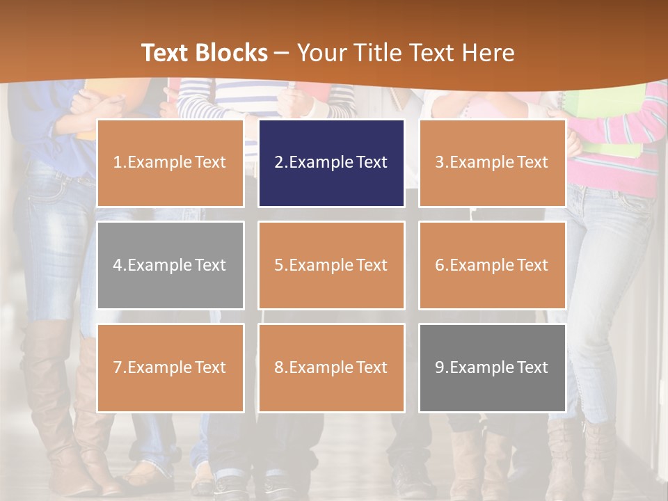 Group Of Students PowerPoint Template