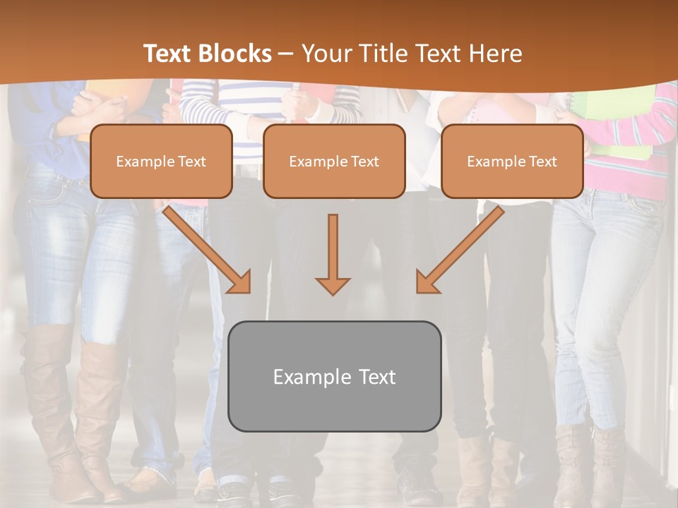 Group Of Students PowerPoint Template