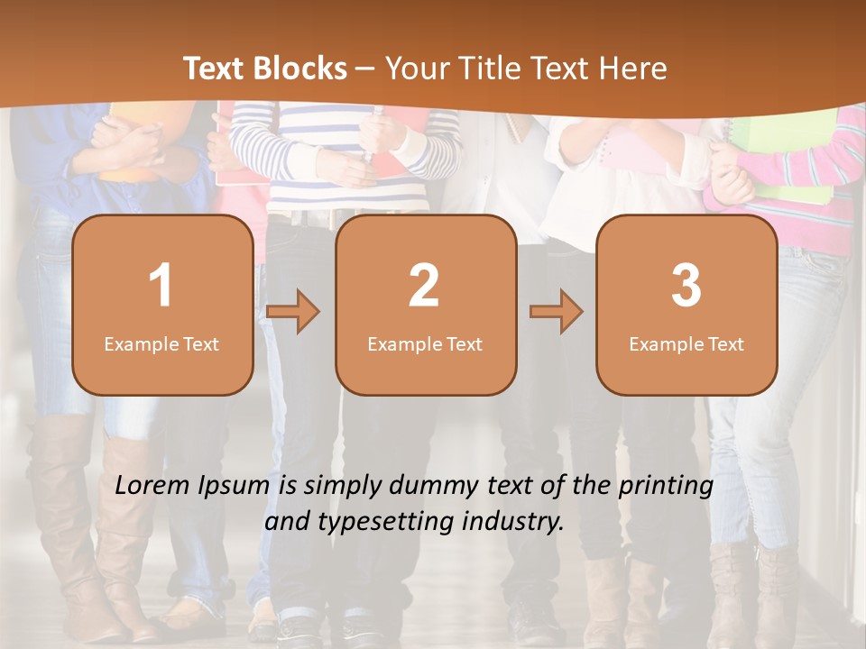 Group Of Students PowerPoint Template