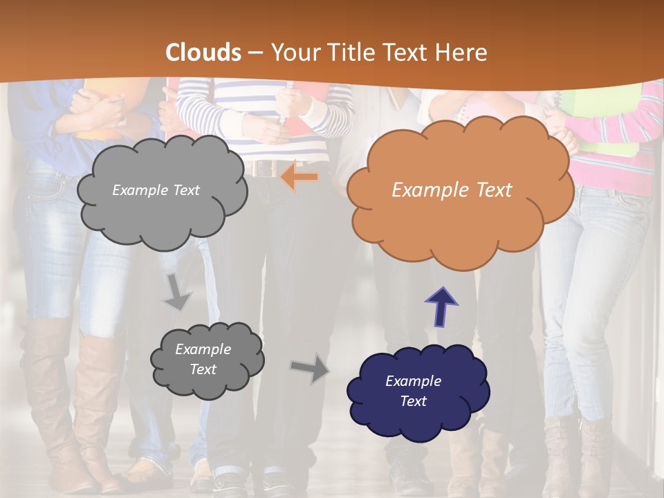 Group Of Students PowerPoint Template