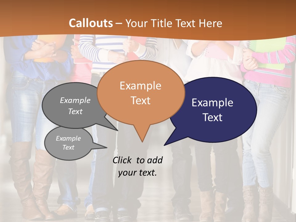 Group Of Students PowerPoint Template