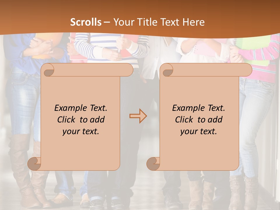 Group Of Students PowerPoint Template