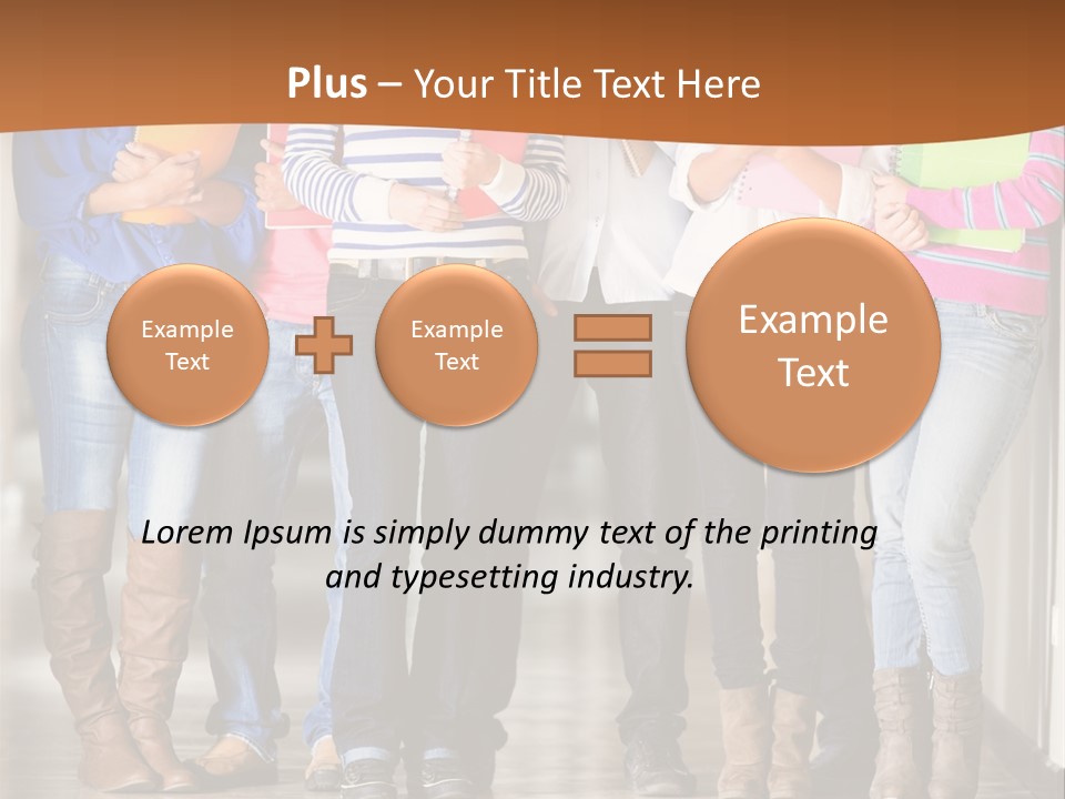Group Of Students PowerPoint Template