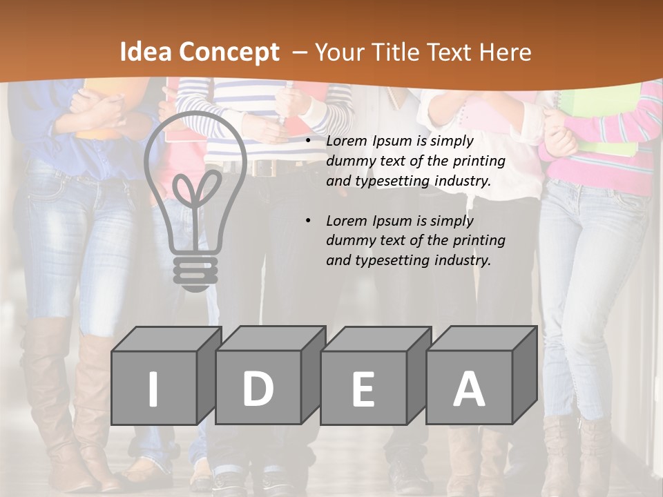 Group Of Students PowerPoint Template