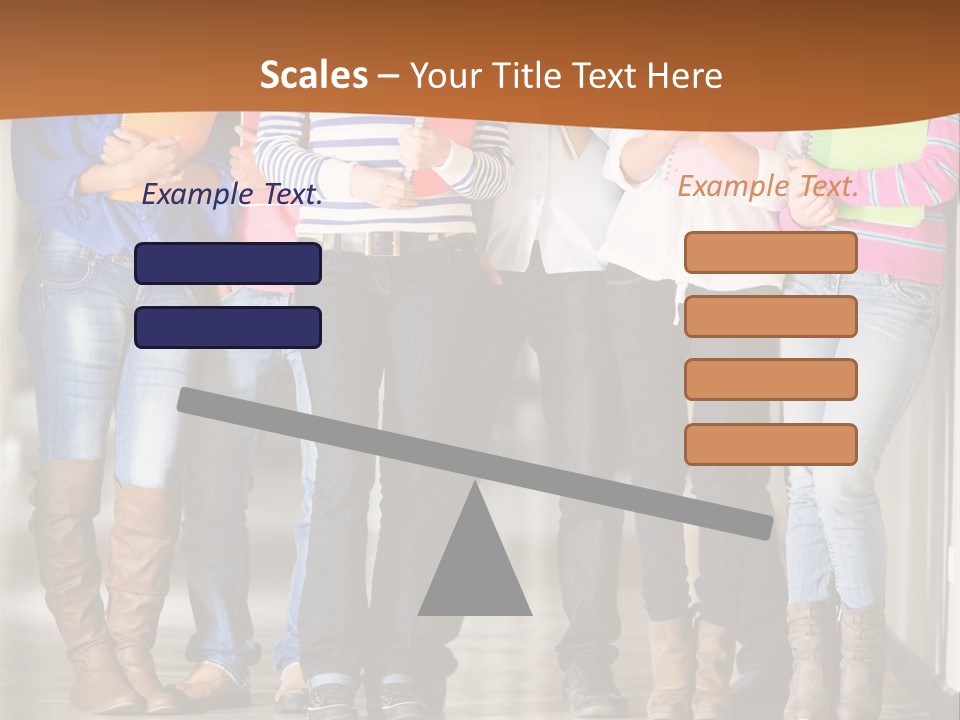 Group Of Students PowerPoint Template
