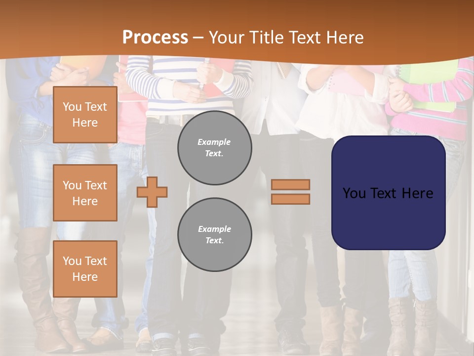 Group Of Students PowerPoint Template
