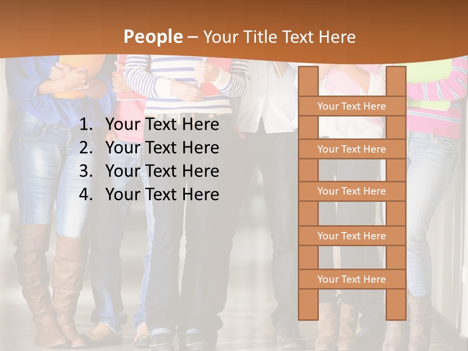 Group Of Students PowerPoint Template