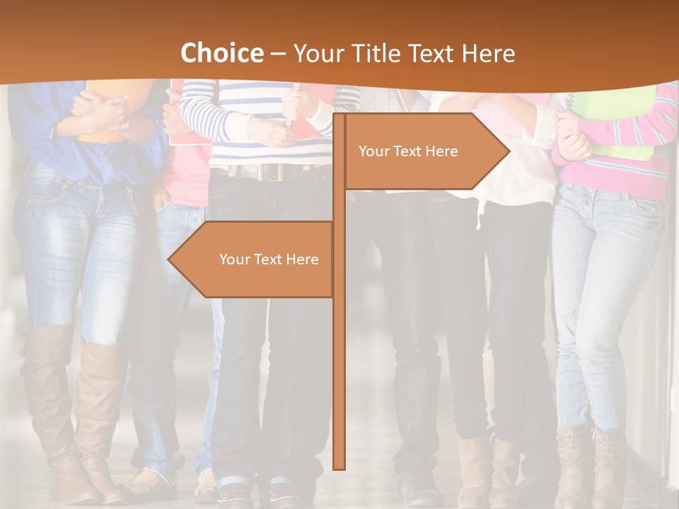 Group Of Students PowerPoint Template