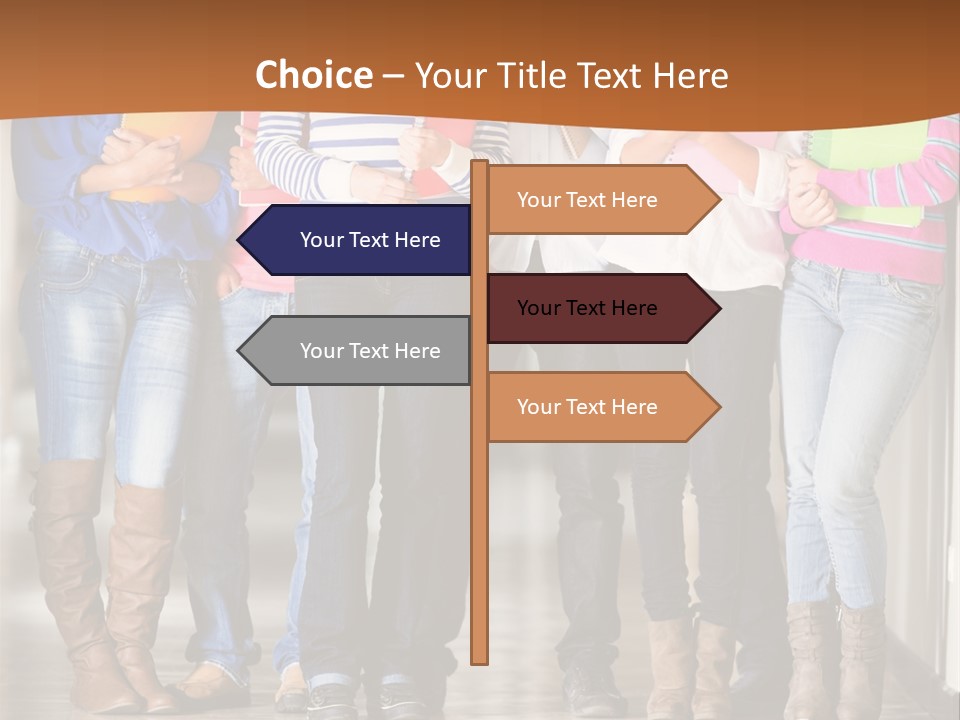 Group Of Students PowerPoint Template