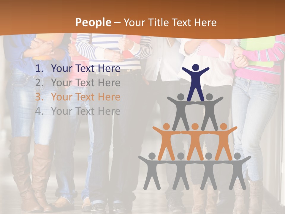 Group Of Students PowerPoint Template