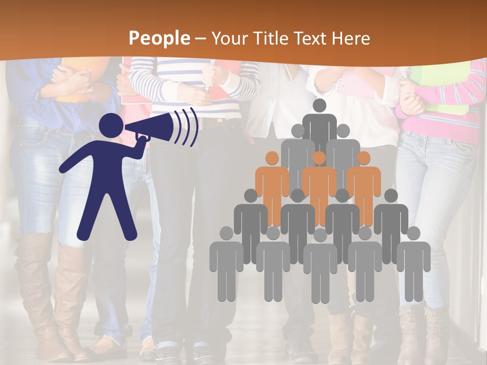 Group Of Students PowerPoint Template