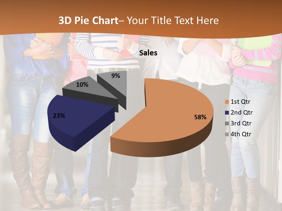Group Of Students PowerPoint Template
