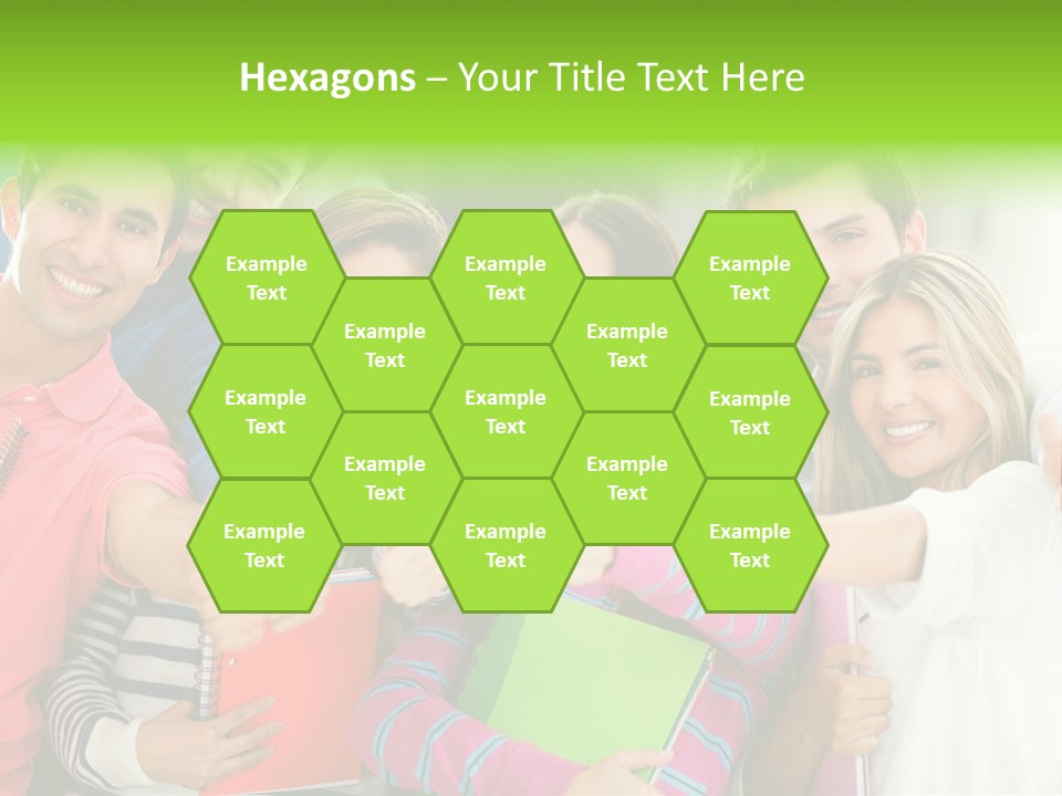 A Group Of Students After The Exam PowerPoint Template