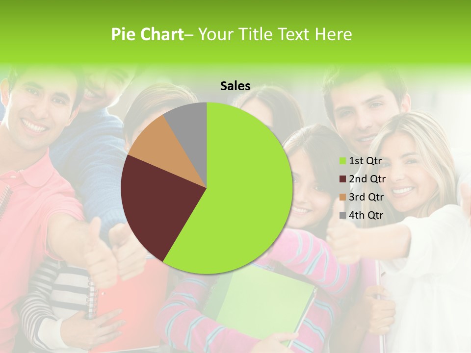 A Group Of Students After The Exam PowerPoint Template