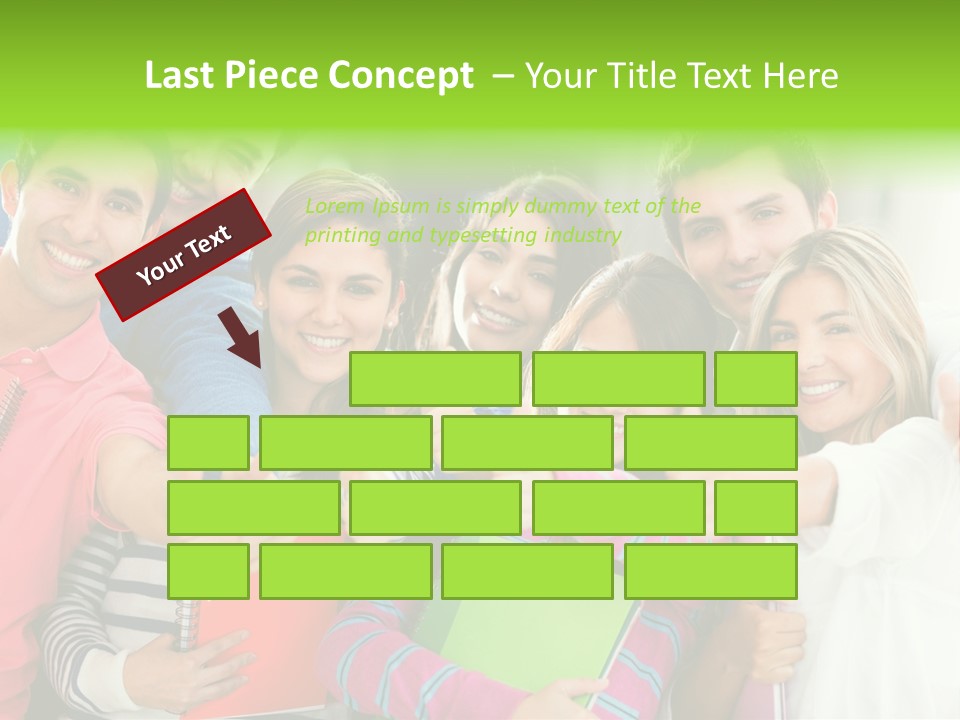 A Group Of Students After The Exam PowerPoint Template