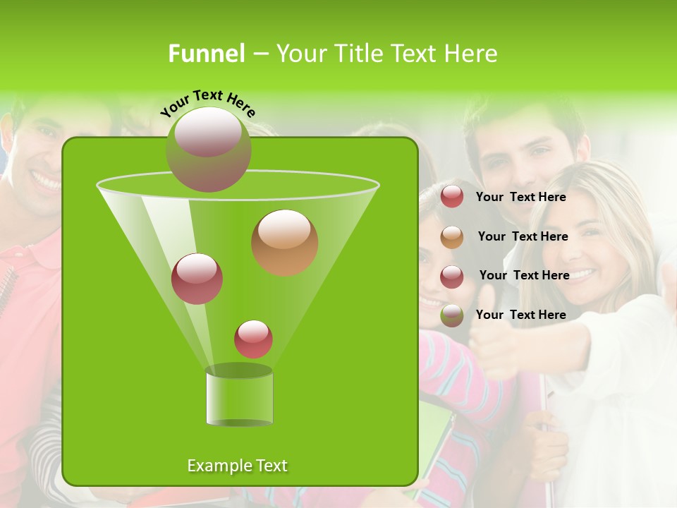 A Group Of Students After The Exam PowerPoint Template