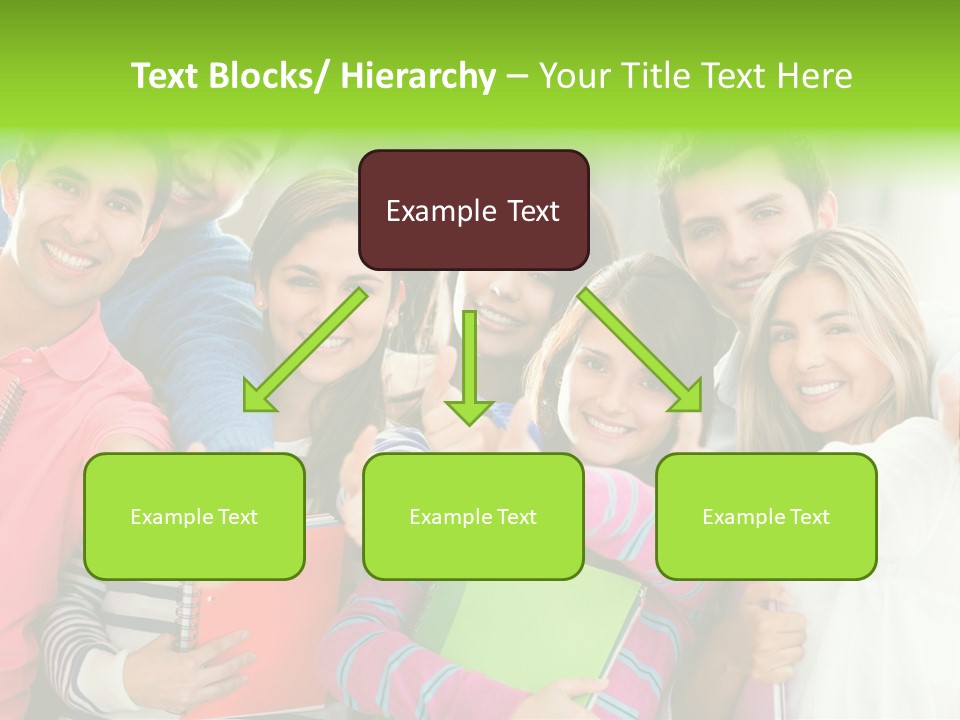 A Group Of Students After The Exam PowerPoint Template