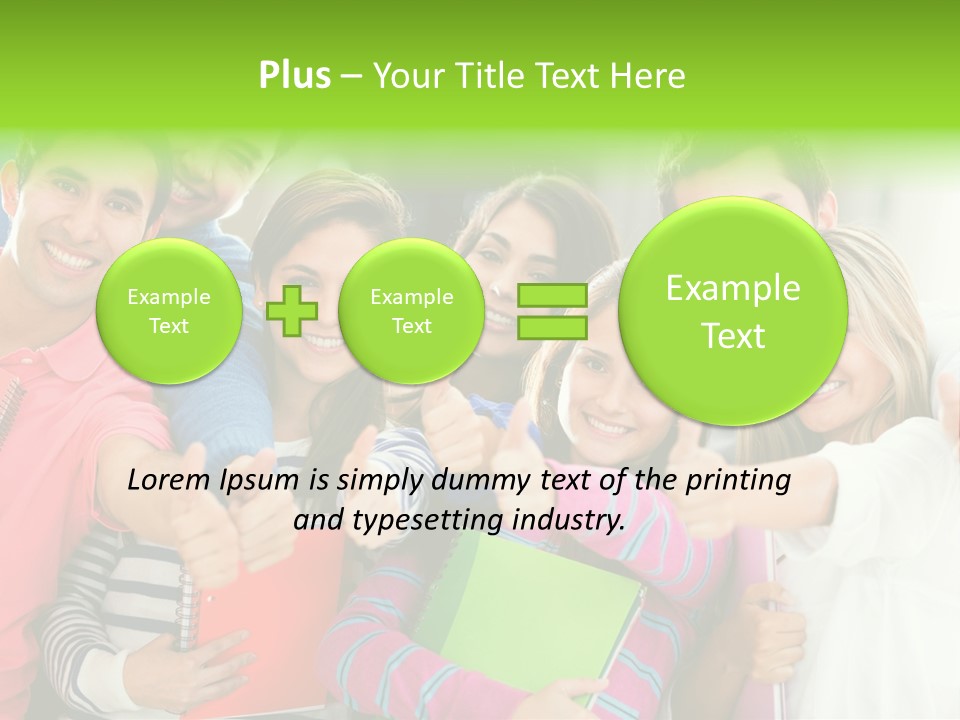 A Group Of Students After The Exam PowerPoint Template