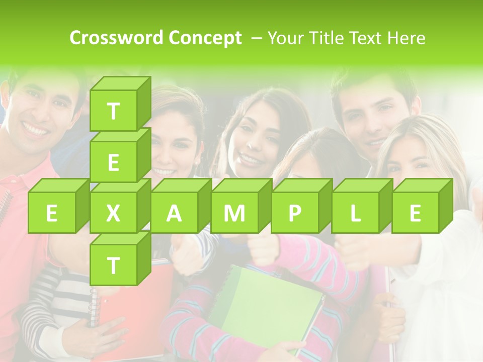 A Group Of Students After The Exam PowerPoint Template