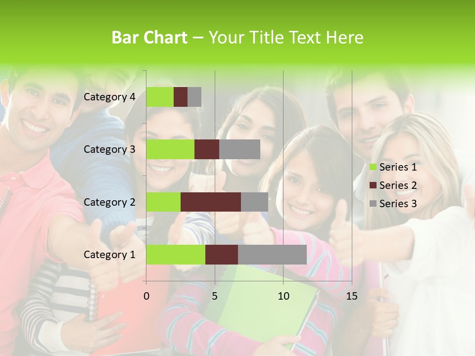 A Group Of Students After The Exam PowerPoint Template