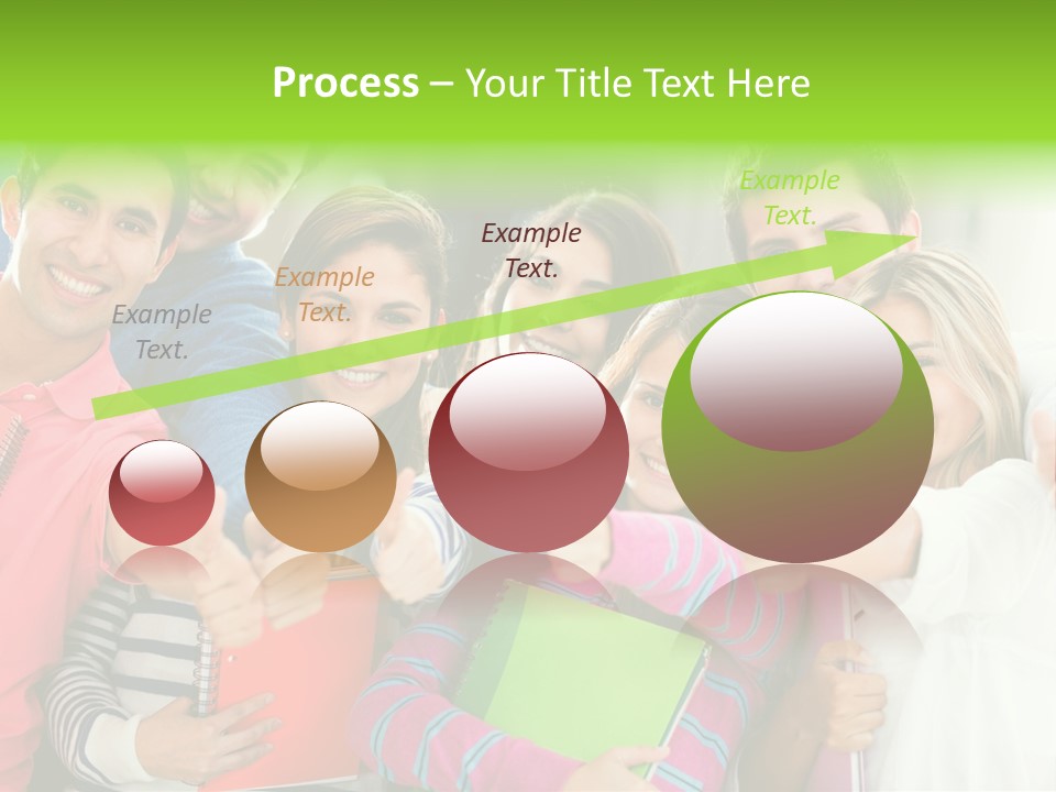 A Group Of Students After The Exam PowerPoint Template