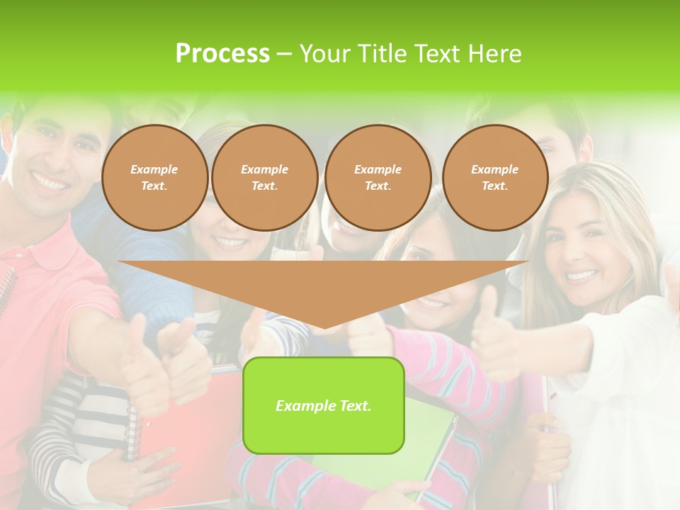 A Group Of Students After The Exam PowerPoint Template