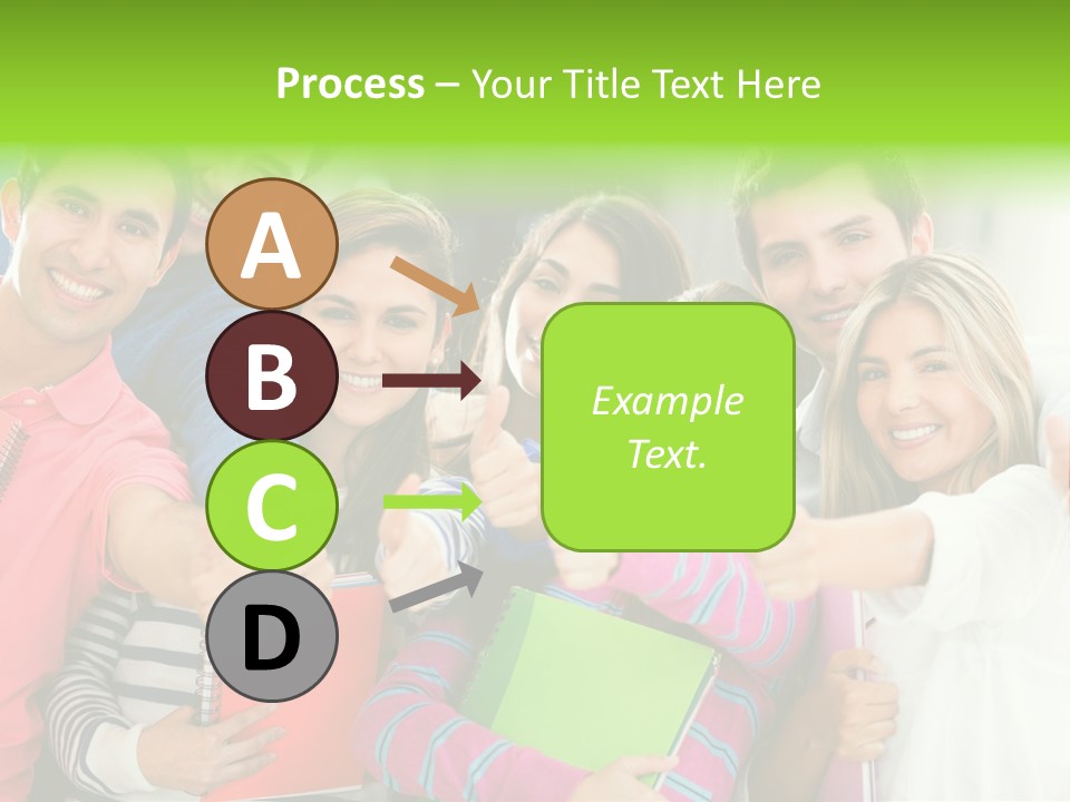 A Group Of Students After The Exam PowerPoint Template