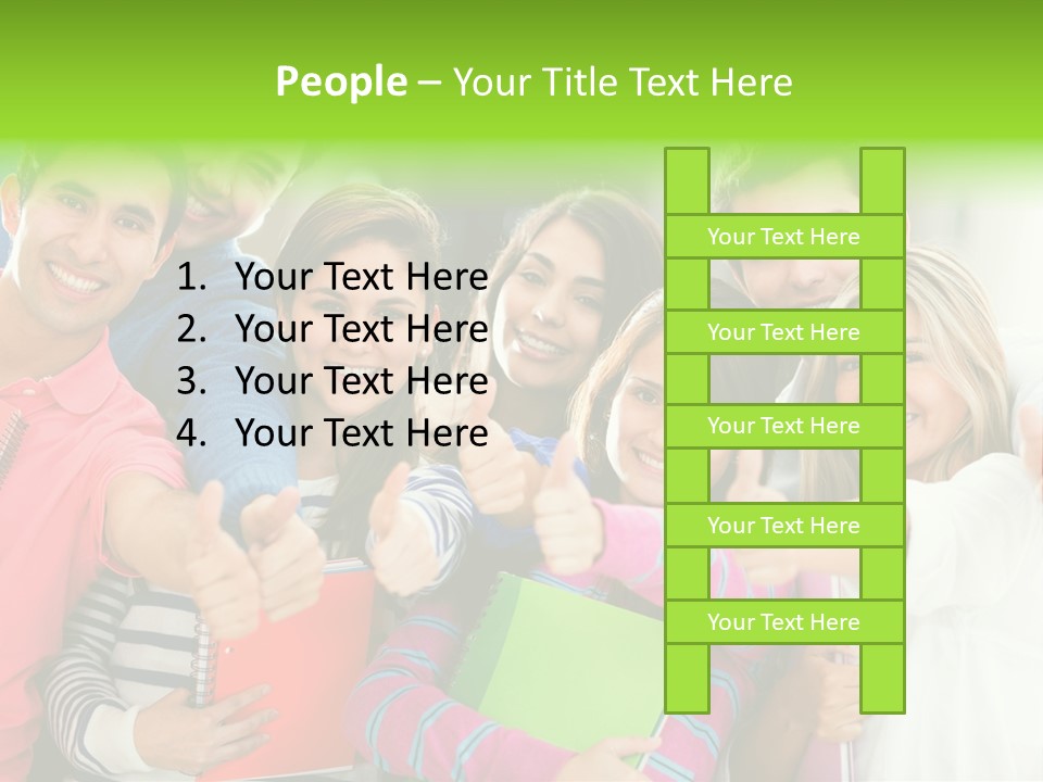 A Group Of Students After The Exam PowerPoint Template
