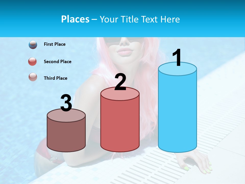 Girl In The Pool PowerPoint Template