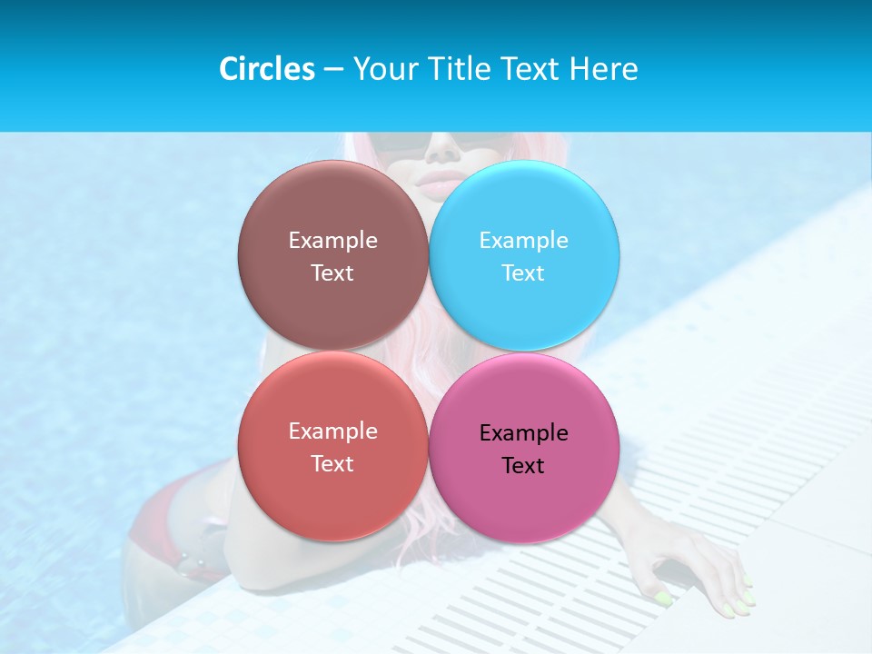 Girl In The Pool PowerPoint Template