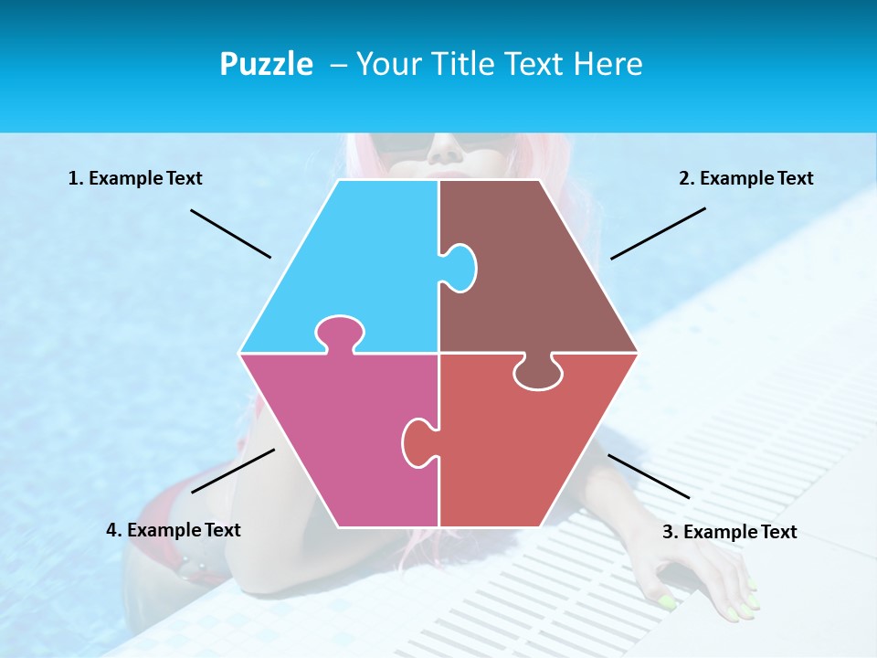 Girl In The Pool PowerPoint Template