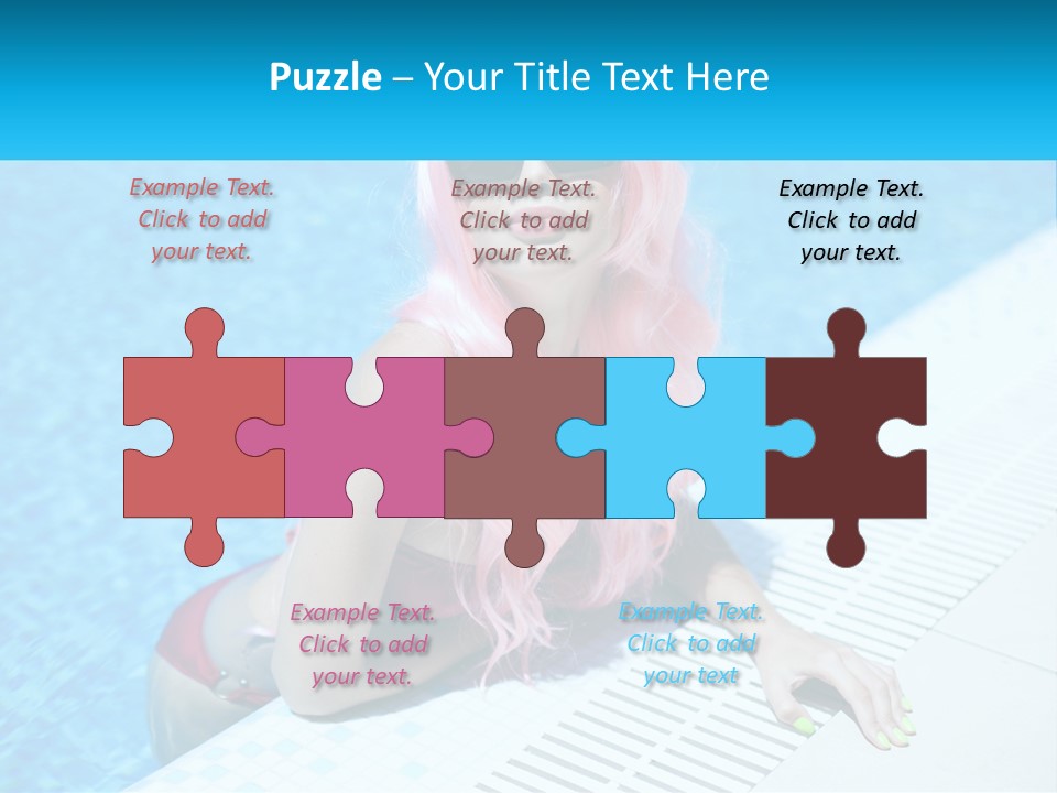 Girl In The Pool PowerPoint Template